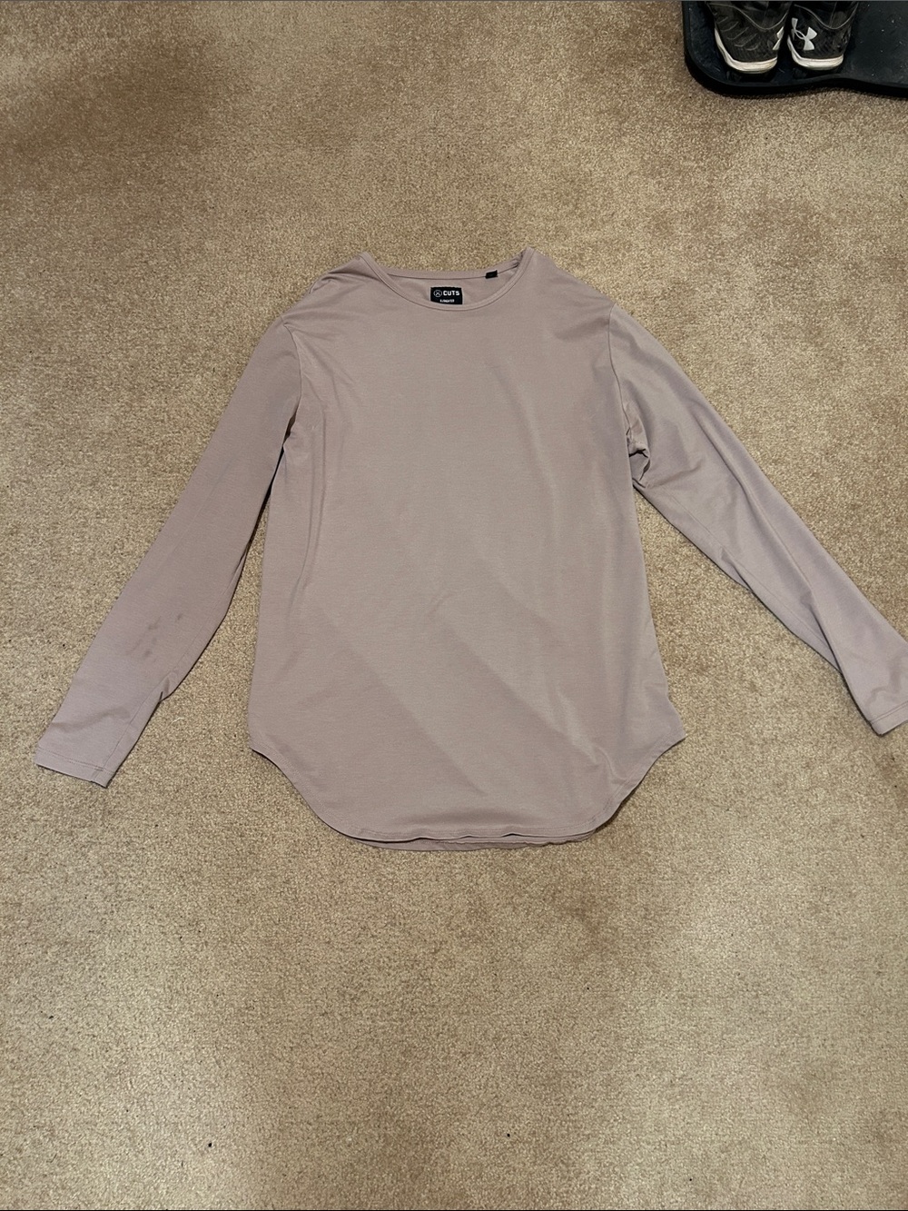 Cuts Clothing Men's Long-Sleeve Crewneck Shirt - Taupe